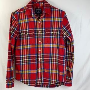 American Eagle Outfitters Red Check Flannel Shirt Size S/P